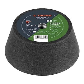 Truper C-360-PI Copa Desbaste, Grano 80 para Piedra, 14mm