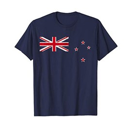 Vintage Retro Distressed New Zealand Union Jack Stars Flag T-Shirt