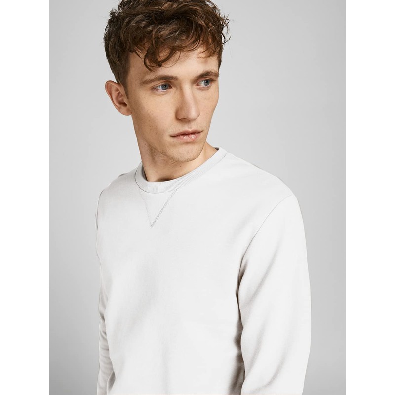 JACK & JONES Male Sweatshirt Plain Sweatshirt with Crew Neck,