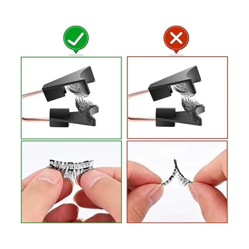 Pestañas Postizas Magnéticas Kit Con Aplicador Clip Pestañ
