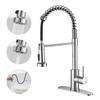 VOTON Chrome Kitchen Faucets with Pull Out Sprayer Commercial Spring