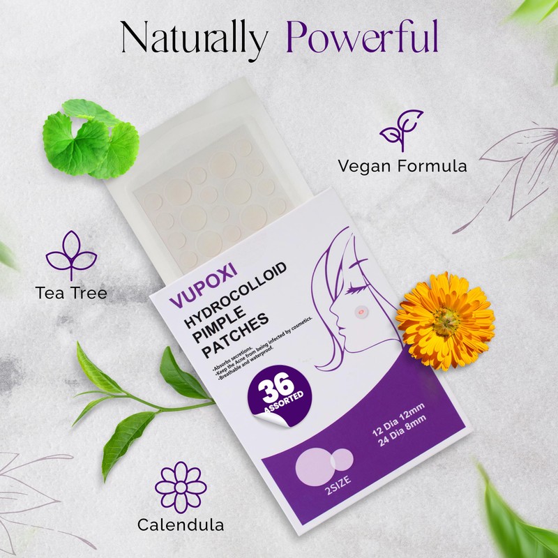 Pimple Patches for Face - Set of 36 Hydrocolloid Pimple