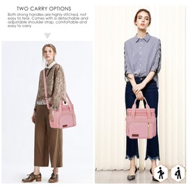 MIYCOO Lunch Bag & Lunch Box for Women Men Double Deck - Leakproof Insulated Soft Large Adult Lunch Cooler Bag for Work, Beach, Picnic, Camping, Travel (Pink,15L)