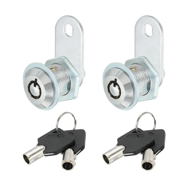 PATIKIL Cabinet Cam Lock with Key, 2 Pack 4/5"(20mm) Keyed