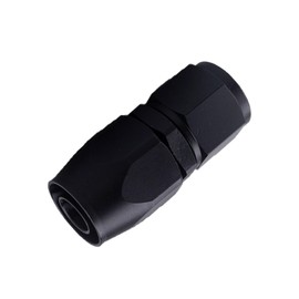 YOMIRACING 12AN Straight Rotating Aluminum Hose End Fitting for CPE Braided Fuel Pipe Hose Black