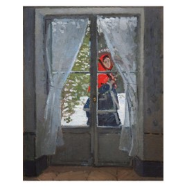 The Red Cape (Madame Monet) by Claude Monet