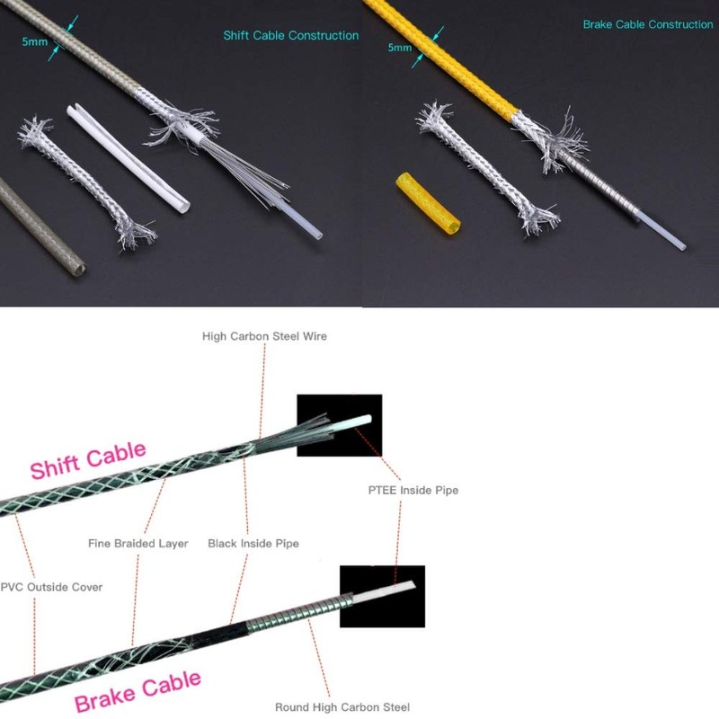 fortoo Braided Cycling Brake Housing Cable Set MTB Road Bike