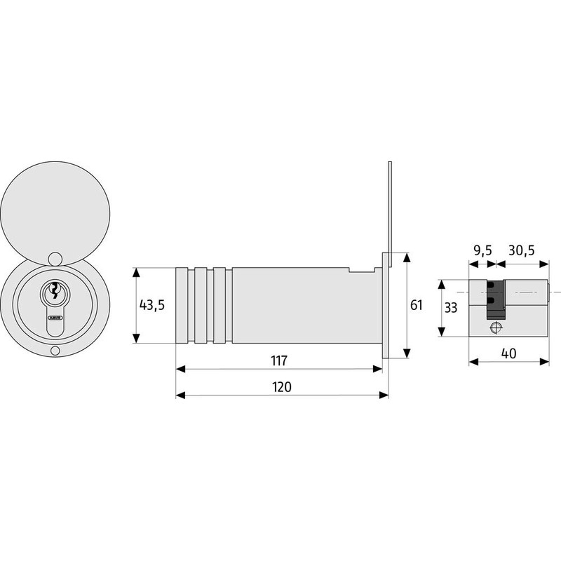 ABUS 27466 729 Wall Mounted Keysafe, Silver
