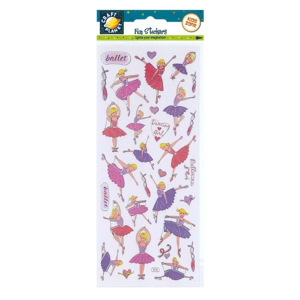 Craft Planet CPT 6561082 Fun Stickers-Ballet Dancers, Multi