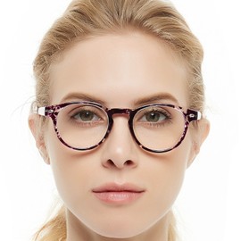 OCCI CHIARI Lightweight Designer Acetate frame Stylish Reading Glasses For Women (5006-Purple*2, 1.5)