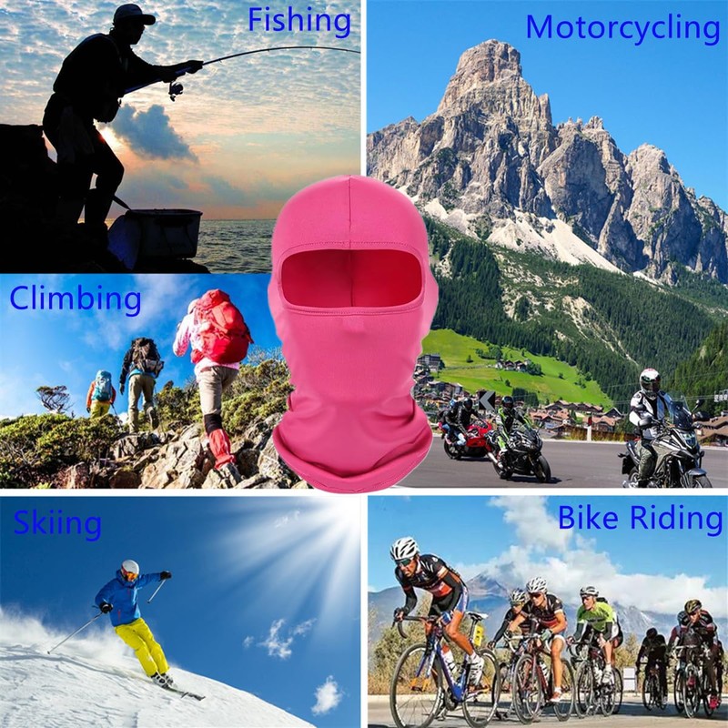 Pink Balaclava Ski Mask Head Mask Full Face Mask Windproof