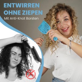 WALCORA Hair Brush without Pulling, Detangling Brush, Hair Brush for Women, Men & Children, Detangler Brush for Curls, Wet, Long, Thin & Fine Hair, Anti Pull & Hair Breakage Wet Hair Hairbrush