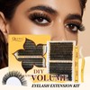 QUEWEL DIY Lash Extension Kit, 320Pcs 60D+80D Lash Clusters 12-18mm