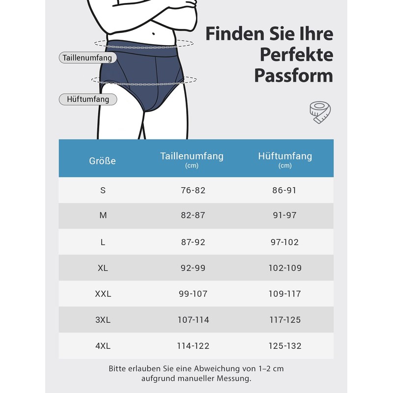 Carer Men's Cotton Incontinence Briefs with 150 ml Absorbency (Pack