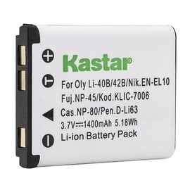 Kastar Battery (1-Pack) for Olympus LI-40B LI-42B LI-40C & Olympus Stylus 1040, 1050W, 1060, 1070, 1200, 7000, 7010, 7020, 7030, 7040, Tough 3000, TG-310, TG-320, VR310, VR320, VR330 Digital Camera