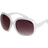 Sakkas GA4565 Retro Oversized Frame Fashion Sunglasses - White