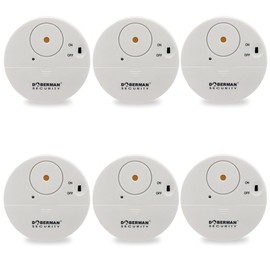 Yihiro Window Door Security Alarm Intrusion Prevention Vibration White Alarm Security Goods (Set of 6)