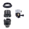B&P Lamp® Turn-Knob 3-Way Phenolic Socket, Med. Base, has Threaded
