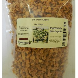 OliveNation All Natural Dried Diced Apple, Peeled and Cored, Non-GMO, Gluten Free, Kosher, Vegan - 8 ounces