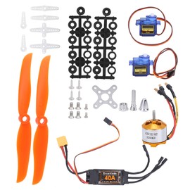 RC Plane Motor Kit for RC Plane Helicopter, Professional 6035 Propeller RC Remote Control Aircraft 40A XT60T ESC Combo Kit Complete Motors SG90 Servo 2212 KV2200 Brushless Motor