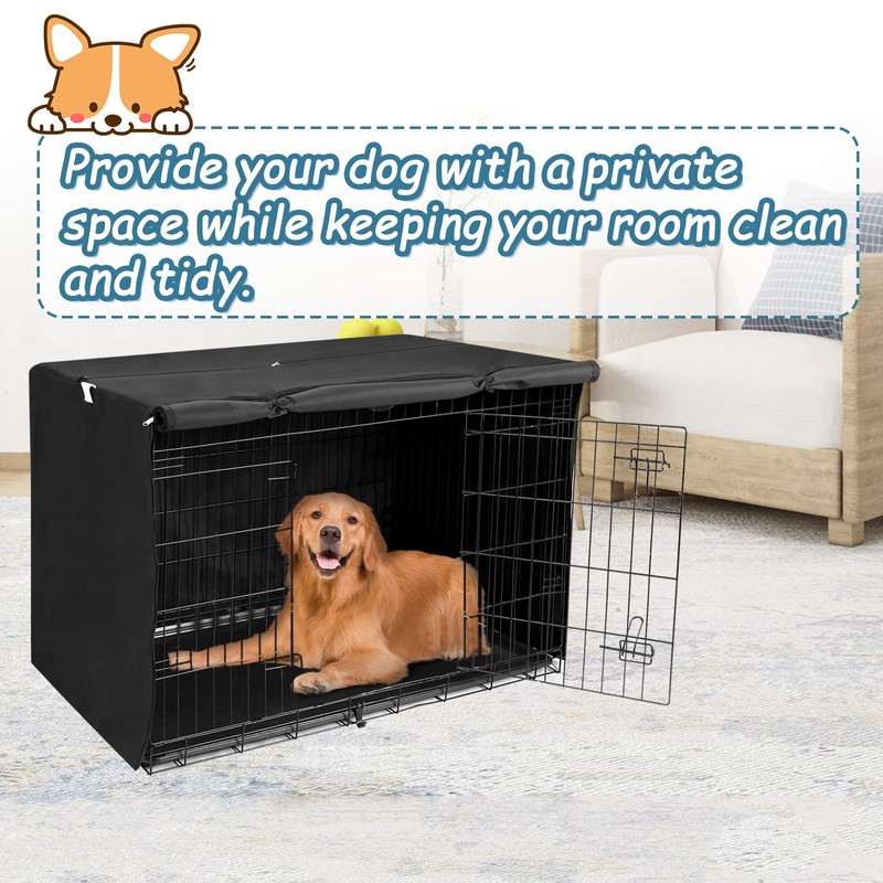 Deblue Heavy-Duty Dog Crate Cover, Privacy Pet Kennel Cover Universal