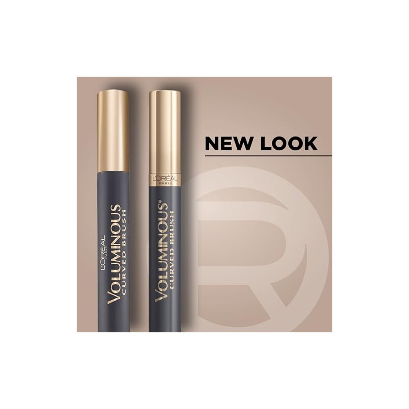 L'Oreal Paris Makeup Voluminous Original Curved Brush Mascara, Black, 0.28