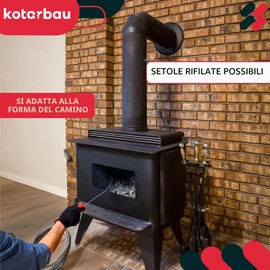 KOTARBAU® Scopa per camino 150 mm, in plastica, tutte le dimensioni, per camino, Plewa, ceramica, in acciaio inox, per caminetto