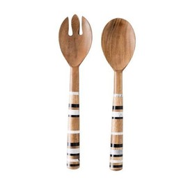 Juliska Stonewood Stripe Salad Server Set