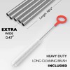 Fiesta First 5 Extra Wide Long Stainless Steel Silver Reusable