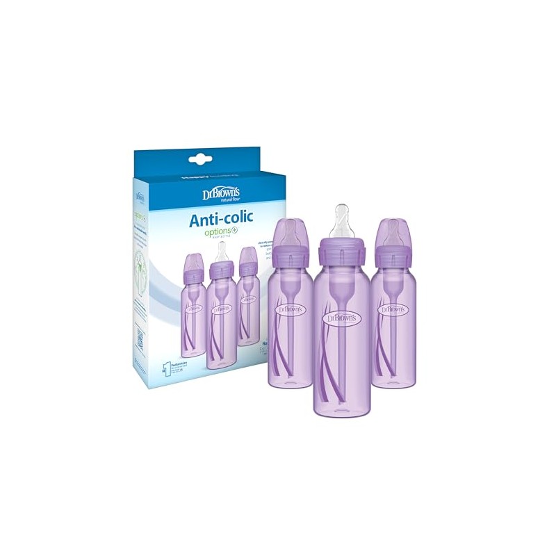 Dr. Brown's Options Baby Bottles, Purple, 8 Ounce
