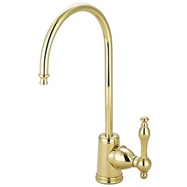 Kingston Brass Gourmetier KS7192NL Naples Single Handle Water Filtration Faucet, Polished Brass