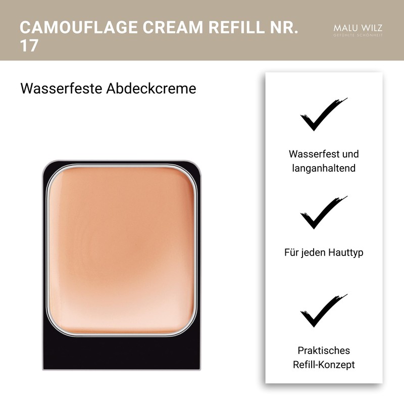 Malu Wilz Camouflage Cream Refill - Cover Cream (Roasted Almond