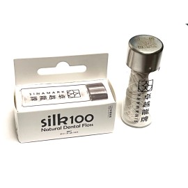 silk100 by SINAMARK 100% Natural Silk Dental Floss in 8 Premium Reusable/Recyc
