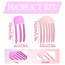 SI SEN 4 Pieces Volume Clip, Hair Volume Roll Clip, Styling Comb for Fluffy Bangs, for Women and Girls