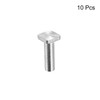 uxcell Square Head Bolt, 10pcs M6x20mm Fully Thread Carbon Steel