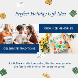 Jot & Mark 3 Ring Recipe Binder 8.5" x 9.5" | Full-Page with Clear Protective Sleeves and Color Printing Paper for Family Recipes (8.5" x 9.5" Recipe Binder, Kitchen Toolkit)