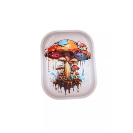 Trendy Decorative Remote Side Friendly Big Mushroom Tray Decoration Metal Snack