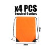 WUFGWBD 4 Pieces Of Polyester Drawstring Pockets, Waterproof Storage Bag,