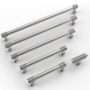 9BUILD 10 Pack Knurled Cabinet Pulls 3.75 Inch Brushed Satin