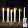 6 Pack Flameless LED Taper Candles with Remote & Timer