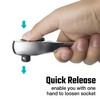 DURATECH 3/8-Inch Drive Ratchet, 90-Tooth Ratchet Wrench, Quick-release, Reversible Switch,