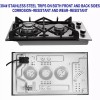 Eascookchef 12in Kitchen Gas Cooktop 2 burners NG/LPG Stainless Steel