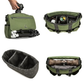 Lencca Waterproof Canvas Camera Bag for Nikon D Series Mirrorless and DSLR Cameras