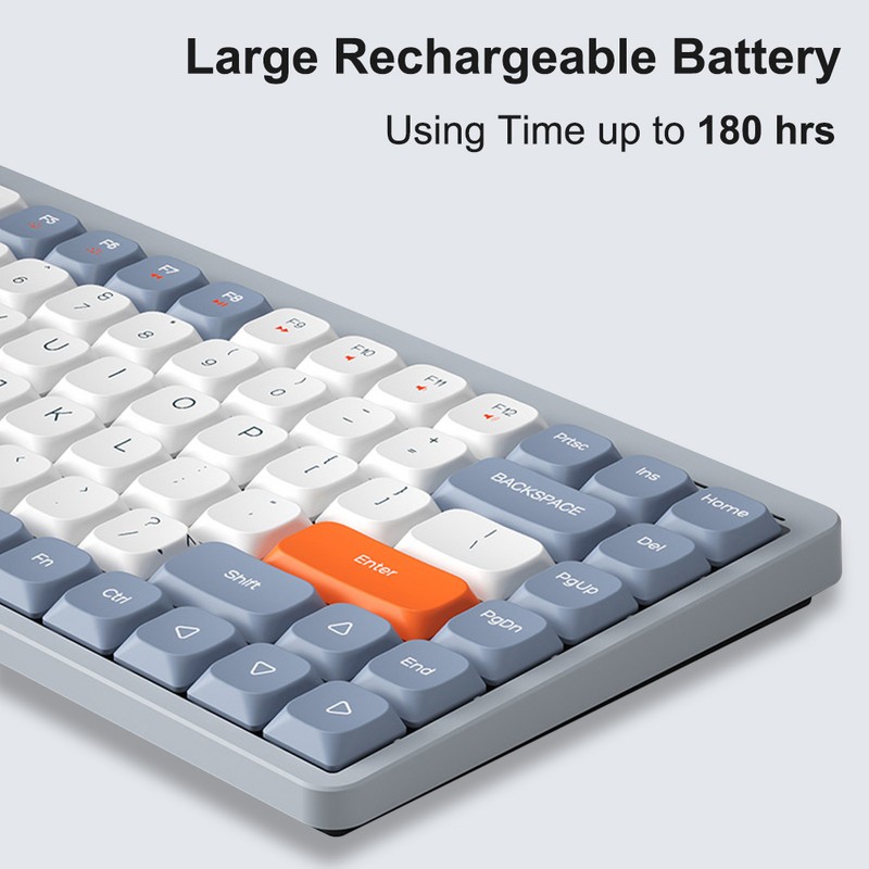 iBlancod Wireless Mechanical Keyboard 84 Keys 2.4G+BT5.0+Type-C 3 Connections 75%