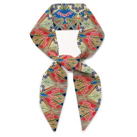 Liberty London Purse, Head, or Neck Scarf - "Ianthe Red" Skinny Scarf - Headband, Handbag, Purse Handle - Silky Tana Lawn Cotton