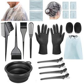 Svjetiq 21Pcs Hair Dye Kit Professional Hair Coloring Products with Hair Dye Brush, 350ml Hair Color Bowl, Hair Clips, Applicator, Earcover for Salon 