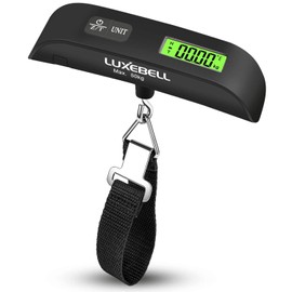 Luxebell Luggage Scale Portable Handheld Digital Suitcase Weight 110lbs Airplane Travel Essentials Gift LCD Backlight Temperature Sensor