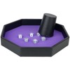 Gesserit Dice Board with Felt Pad, Purple Felt Lined PU