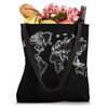 World Map Contour Tote Bag
