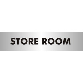 Seco Store Room Sign 190mm x 45mm - 2mm Acrylic Brushed Aluminium Effect